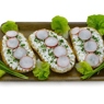 Фотография рецепта Сэндвичи с редиской зеленым луком кунжутом и имбирем автор maximsemin