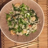 Фотография рецепта Сладкий рис с чесноком креветками и рукколой автор Jams Bong