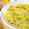Фотография рецепта Сливочный суп со сладкой кукурузой беконом и петрушкой автор Саша Давыденко