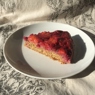 Фотография рецепта Сливовобрусничный безглютеновый перевернутый пирог upside down cake автор Иван Соколов