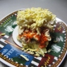 Фотография рецепта Слоеный куриный салат с шампиньонами и лукомпореем автор Татьяна Петрухина