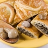 Фотография рецепта Слоеный пирог с куртом и грибами автор Саша Давыденко