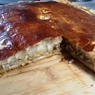 Фотография рецепта Слоеный пирог с рисом и рыбными консервами автор Татьяна Петрухина