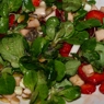 Фотография рецепта Сочный весенний салат из клубники салатных листьев репы с заправкой из гранадиллы автор Ася Бух