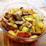 Фотография рецепта Соевое мясо с запечнным картофелем и овощами автор Стас Самойлов