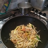 Фотография рецепта Спагетти из сои с креветками ростками сои и цукини автор Маргарита