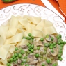 Фотография рецепта Спагетти с горошком и белыми грибами автор Филипп