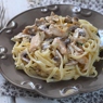 Фотография рецепта Спагетти с курицей и грибами в сливочном соусе автор Alex Lvov