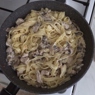 Фотография рецепта Спагетти с курицей и грибами в сливочном соусе автор Александра