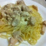 Фотография рецепта Спагетти с курицей в молочном соусе автор Надежда Какахина