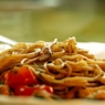 Фотография рецепта Спагетти с морепродуктами и помидорами черри автор Masha Potashova