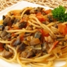 Фотография рецепта Спагетти с овощами и соевым соусом автор Яна Сабурова
