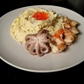 Фотография рецепта Спагетти в сливочном соусе с морскими гадами автор Я Г