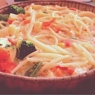 Фотография рецепта Спагетти запеченные с овощами в сливочном соусе автор Аксиния Торгашина