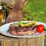 Фотография рецепта Стейк с базиликом и оливковым тапенадом автор Egozhook