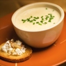 Фотография рецепта Суп из брокколи и кростини с сыром бри автор Саша Давыденко