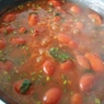 Фотография рецепта Суп из фасоли томатов и шалфея с тостами автор Полина Петрова