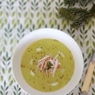 Фотография рецепта Суппюре из зеленого горошка с крабом автор Tatiana Shagina
