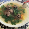 Фотография рецепта Суп с фрикадельками и мирпуа автор Евгения Дымова