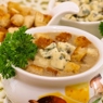 Фотография рецепта Суп с грибами сухариками и сыром с благородной плесенью автор Олеся Кудесница леса