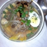 Фотография рецепта Суп с курицей и  гречневой лапшой в азиатском стиле автор Виктория Самойлова