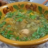 Фотография рецепта Суп с лисичками семгой и соленым огурцом автор Aleksey Varshavskiy