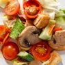 Фотография рецепта Свежий салат с шампиньонами и адыгейским сыром автор Ирина Шанаурина
