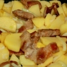 Фотография рецепта Свинина с картофелем запеченная под сыром на сковороде пофранцузски автор Елена Липей