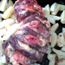 Фотография рецепта Свинина запеченная гармошкой с картофельными грибочками автор Анастасия Понкратова