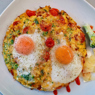 Фотография рецепта Сырная яичница с брокколи автор Лоскутова Марианна