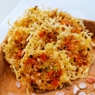 Фотография рецепта Сырные чипсы с томатом и чесноком автор Лоскутова Марианна