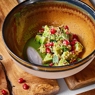 Фотография рецепта Тартар из авокадо со щавелем и рисовым сорбетом автор Tatiana Shagina