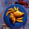 Фотография рецепта Тартинки из свежего кукурузного хлеба горчицы ветчины и чатни автор Саша Давыденко