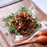 Фотография рецепта Теплый пряный салат с козьим сыром тыквой и черной чечевицей автор Елена Гнедовская