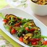 Фотография рецепта Теплый салат из баклажанов на гриле с черри и зеленью автор Саша Давыденко