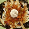 Фотография рецепта Теплый салат из морской капусты с омлетом автор Alexandra Feel