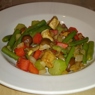 Фотография рецепта Теплый салат из овощей и тофу автор Полина Соколкина