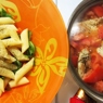 Фотография рецепта Теплый салат из пасты курицы и шпината автор Татьяна Петрухина