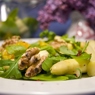 Фотография рецепта Теплый салат из спаржи грецких орехов и рукколы автор Tefal