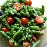 Фотография рецепта Теплый салат из зеленой фасоли автор Елена Росновская