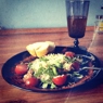 Фотография рецепта Теплый салат с беконом и рукколой автор АННА ЛАВРУШЕНКО
