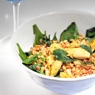 Фотография рецепта Теплый салат с курицей и шпинатом автор Еда