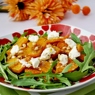 Фотография рецепта Теплый салат с тыквой рукколой и кедровыми орешками автор Софья Тараторина