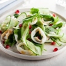 Фотография рецепта Теплый кальмар с зеленым салатом автор Tatiana Shagina