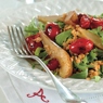 Фотография рецепта Теплый салат из чечевицы с грушей и печеными томатами автор Ольга Астахова