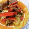 Фотография рецепта Теплый салат из кабачков и перца автор Татьяна Петрухина