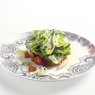 Фотография рецепта Теплый салат с бататом и помидорами конфи автор Еда