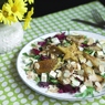 Фотография рецепта Теплый салат с карамелизованной грушей миндалем и сливочным сыром автор Leno Regushadze