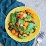 Фотография рецепта Теплый салат с тыквой и брюссельской капустой автор Еда