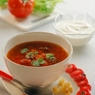 Фотография рецепта Томатный суп с чесночными гренками автор Campbells Домашняя Классика